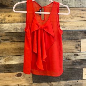 Red Dressy Top with Bow